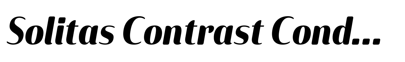 Solitas Contrast Condensed Bold Italic
